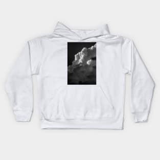 Clouds 4 In Black and White Kids Hoodie